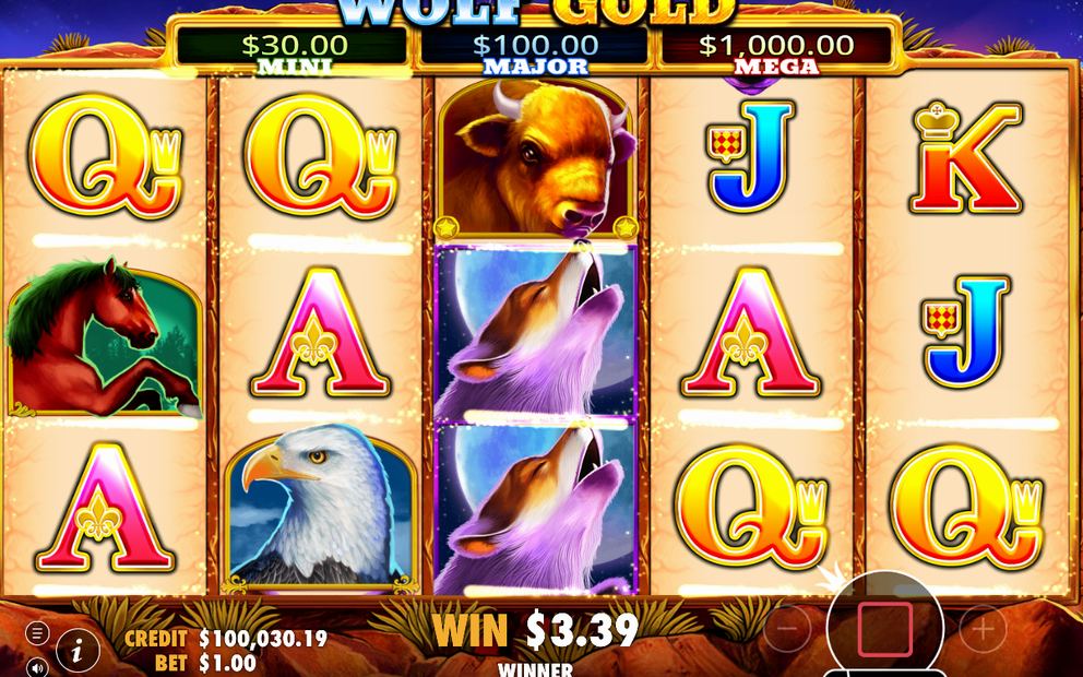Win screen, three matching symbols on one of 25 lines