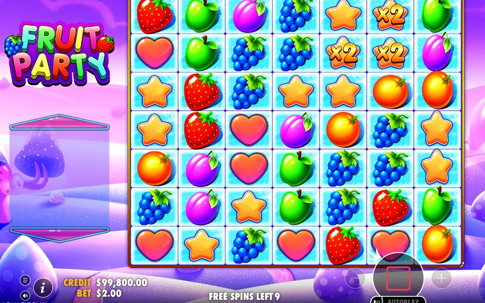 Multiplier tiles 2x and 4x during Free Spins