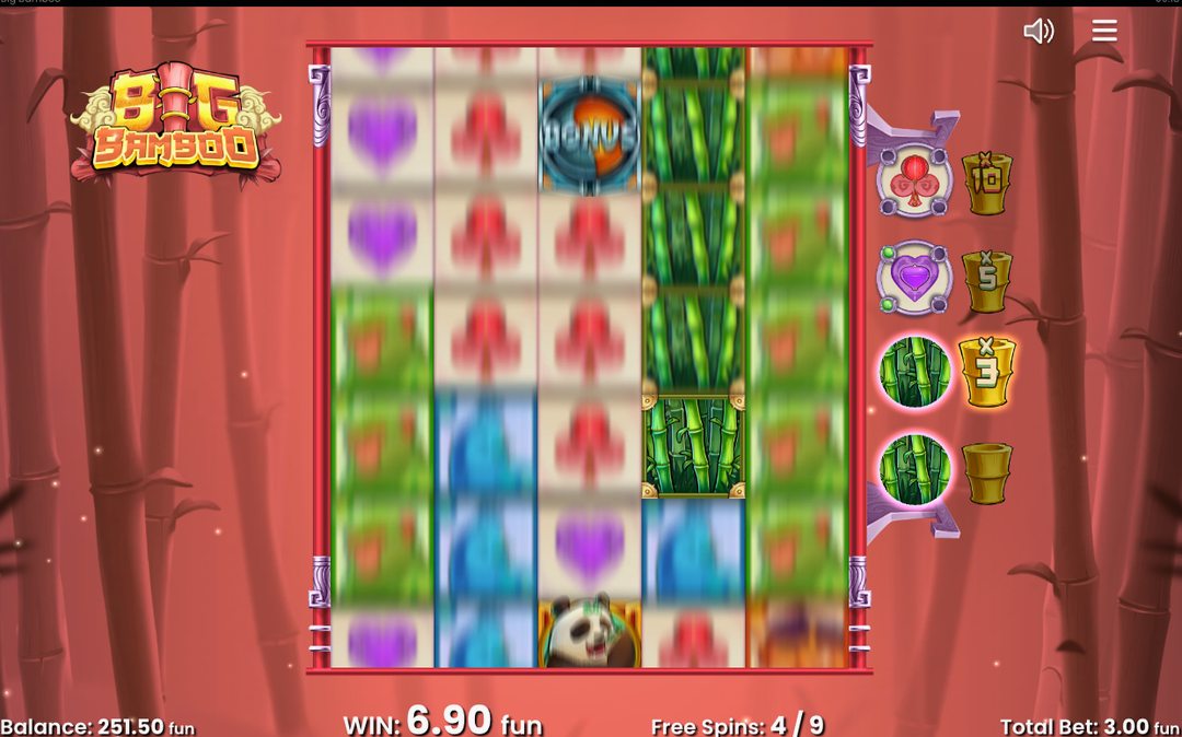 Low-Symbol meter sits on the right during free spins